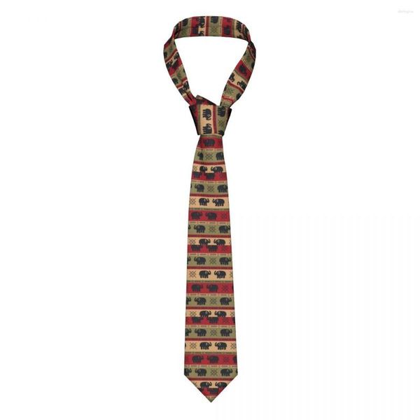 Bow bağları Afrika etnik unisex kravat ipek polyester 8 cm klasik fil sanat boynu erkek aksesuarları için gravatas düğünü