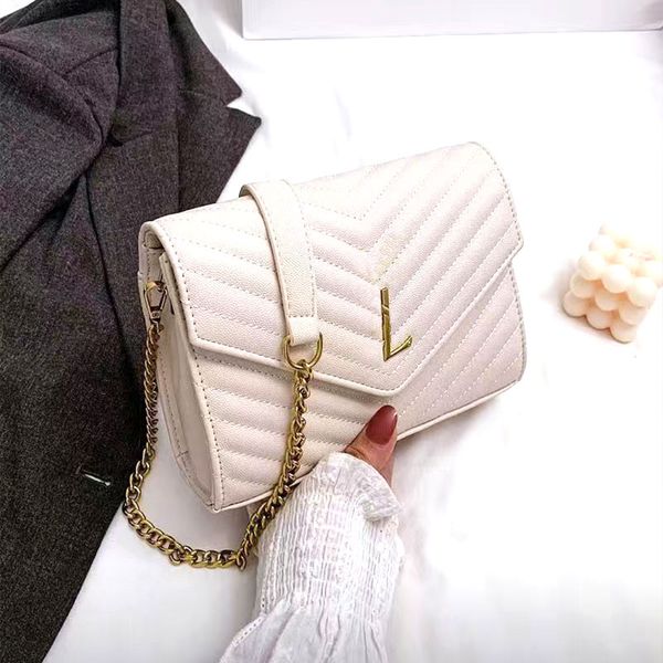 2023 Top fashion bolsa corrente Bolsa envelope fashion caviar crossbody