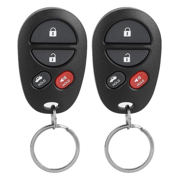 Alarme de segurança preto universal carro sistema anti-roubo 4 botões entrada sem chave Kit de travamento centralKeyless246D