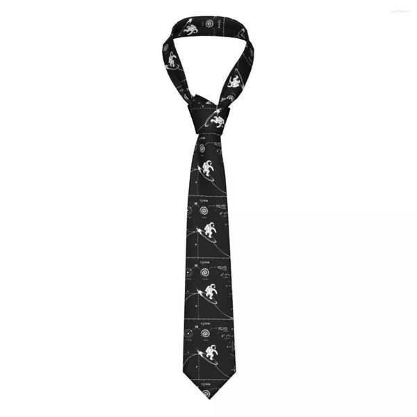 Yay bağları Eğlenceli Sürüş Alanı Astronot Kazıları Unisex Polyester 8 cm Boyun Erkekler için Rahat Dar Aksesuarlar Cravat Cosplay Props