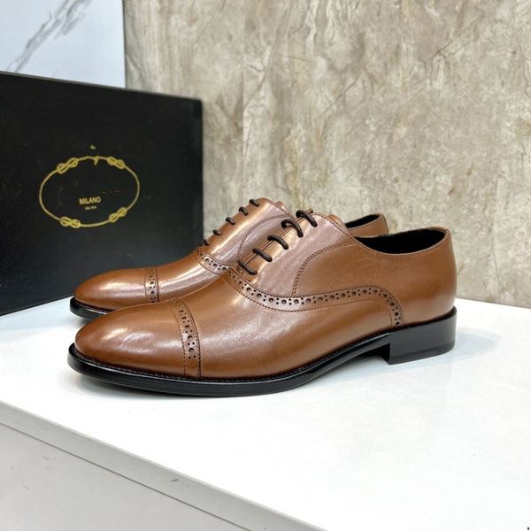 9Model Novo luxo Oxford Shoes Men Brogues Lace-Up Bullock Business Wedding Dress Dress Macho formal