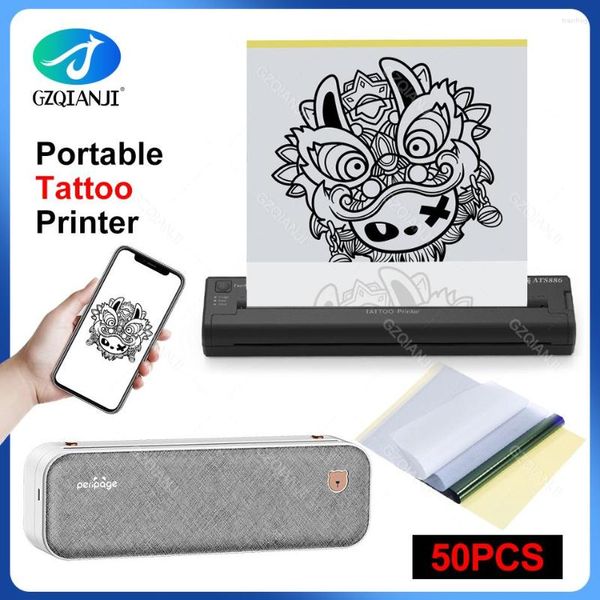 Peripage A4 Tattoo-Schablonen-Transferdrucker, tragbarer Thermo-Maker, Line-Po-Zeichnungsdruck mit Papieren