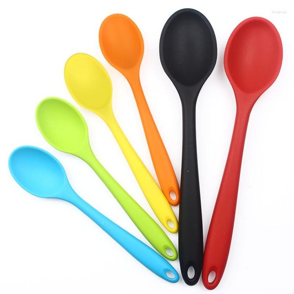 Cucchiai 6 pezzi Cucchiaio in silicone Set per zuppa di riso per bambini Utensili da cucina per mescolare