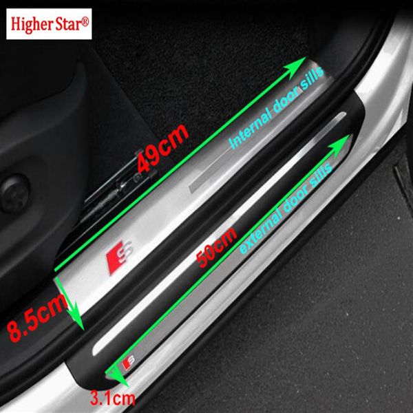Para audi q3 2013-2018 soleiras de porta de carro de aço inoxidável de alta qualidade placa de decoração placa de proteção limiar bar309l