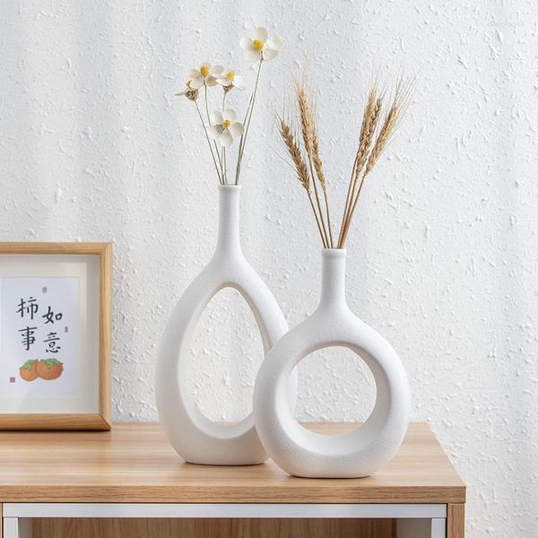 Vasen Einfache Raumdekoration Schreibtischzubehör Tischvase Nordic Home Keramik Wohnzimmer Desktop Blumenarrangement