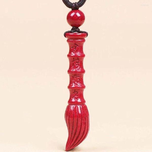 Zincirler Doğal Yüksek Saflıklı Cinnabar Fırça Kolye Kırmızı Kum 1 Nolu Kolye Olmak İçin Erkek ve Kadın Güzel Takı