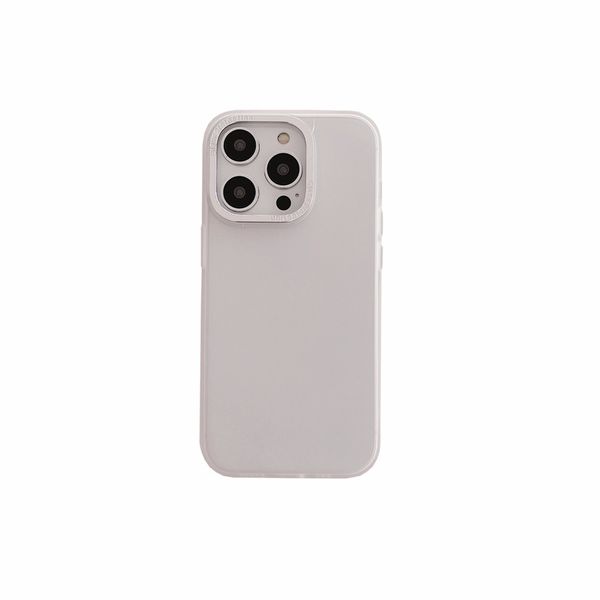Call Phone Custodie Skin Feeling Translucence Full Frosted PC Hard Shell Metal Ring Lens Cover posteriore protettiva anticaduta per iPhone 14 Pro Max 13 12