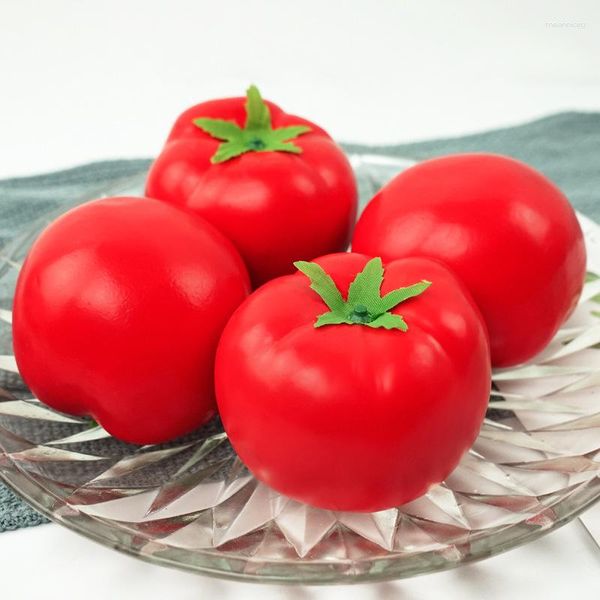 Flores decorativas de alta imitação artificial modelo de tomate falso plástico artificial simulado vegetal atacado