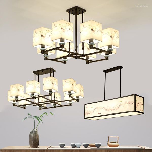 Подвесные лампы китайский стиль люстры гостиная идеи