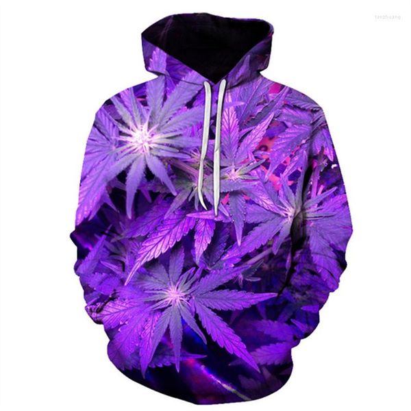 Erkek Hoodies Sweater Bahar Doğal Mor Yeşil Hoodie 3D Baskı Moda Açık Sweatshirt kazak