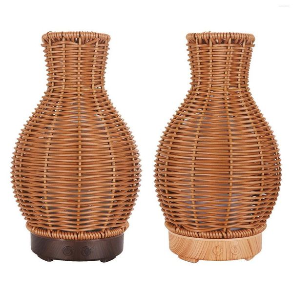 Rattan-Diffusor für ätherische Öle mit 7 Lichtfarben, 100 ml, Aroma-Luftbefeuchter, Aromatherapie, Zuhause, Nacht