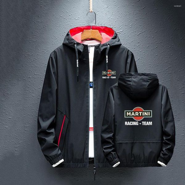 Erkek Hoodies 2023 Bahar Sonbahar Martini Yarış Baskılı Rüzgar Çıldırcı Ceket Erkekleri Yaz Sokağı Hoodie Zip Işık Gündelik Ceket