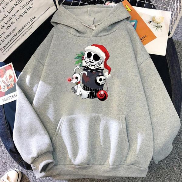 Herren Hoodies Weihnachten Jack Cartoon Mode Pullover Herren Casual Fleece Sweatshirt Herbst Streetwear Mit Kapuze Lose Männliche Hoodie