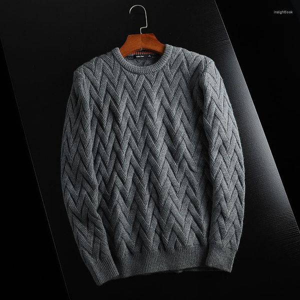 Männer Pullover Koreanische Pullover Männer Langarm Gestrickte Hemden Zopfmuster Übergroßen Pullover Mode Kleidung D222