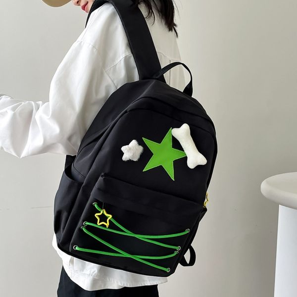 Школьные сумки Корея повседневная звезда моды Эстетическая повязка сладкая женская рюкзаки высокая точка зрения все матч