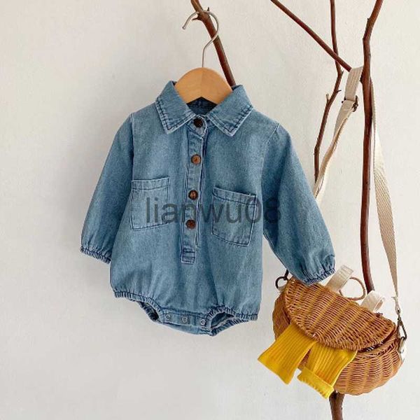 Çocuk Gömlek Butik Bebek Çocuklar Uzun Kollu Tulumlar Yenidoğan Bodysuits Bebek Bahar Sonbahar Toddler Tulunma Çocuk Kostümleri Bebek Kız X0728