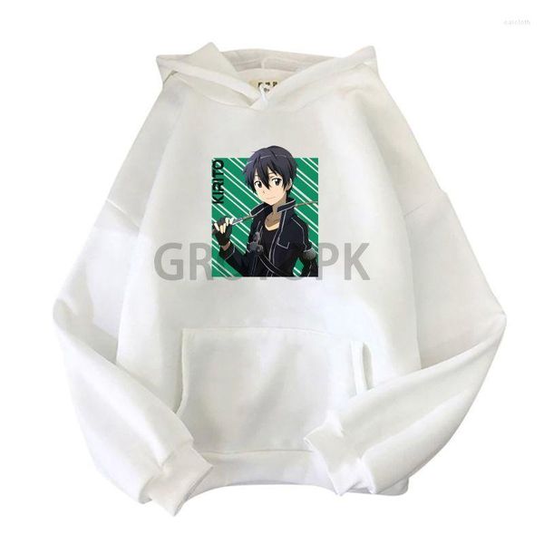 Moletom Masculino Sword Art Online Anime Impresso Moletom Outono Fleece Moletom Com Capuz Quente Moda Casual Simples Grande Unissex Roupa Esportiva