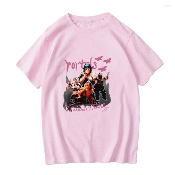 T-shirt da uomo Melanie Martinez Portals Tour Uomo Anime Tshirt T-shirt in cotone T-shirt vintage Y2k T-shirt estiva a maniche corte Streetwear Moda