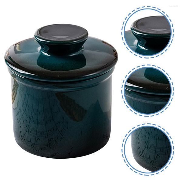 Piatti Vaso per burro in ceramica Terrario Set di piatti per dolci in vetro Supporto per copripiatto Custode in ceramica Campana