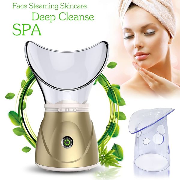Steamer Nano Steamer Spa Poros Pulverizador de vapor Skin Beauty Clean Suana Mist Face Vaporizer Humificador Face Steamer Machine 230729