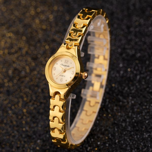 Relógios de pulso simples elegantes pequenas mulheres relógios de luxo marca ouro relógios de pulso para mulheres senhoras relógios de quartzo para meninas montre femme 6795