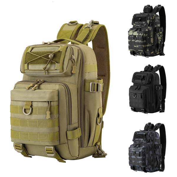 Mochilas Escolares Mochilas de Pesca 20L Saco de Assalto Tático Pacote Militar Sling Exército Molle para Caminhadas Ao Ar Livre Acampamento Caça Mochila Baú 230729