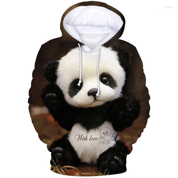 Felpe con cappuccio da uomo 2023 Creative Chinese Panda Uomo Donna Felpa Harajuku 3D stampato Pattert Pullover carini Abiti moda autunno