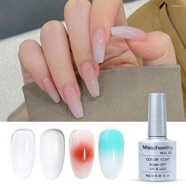 Nail Art Kits 8 ml Blühendes weißes Gel-Blüten-Farbverlaufseffekt-Blumenpolitur Soak Off UV-Kleber für Design TSLM1