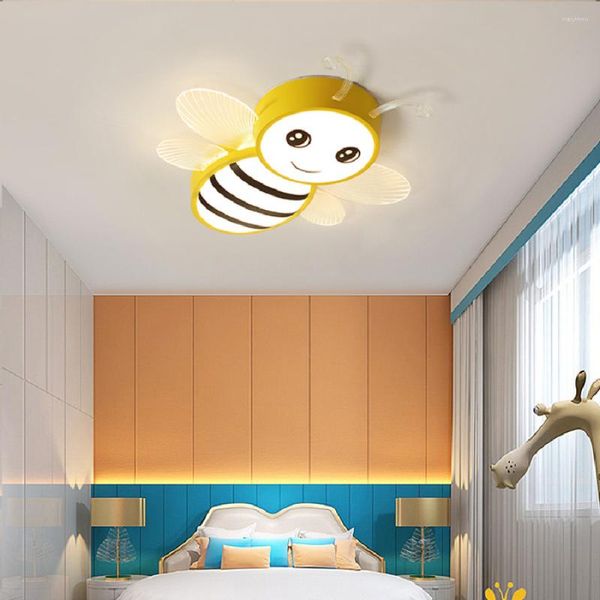 Plafoniere Lampada a LED Moderna Nordic Cute Bee Per Camera da letto per bambini Baby Room Apparecchi per interni Decorazioni per la casa