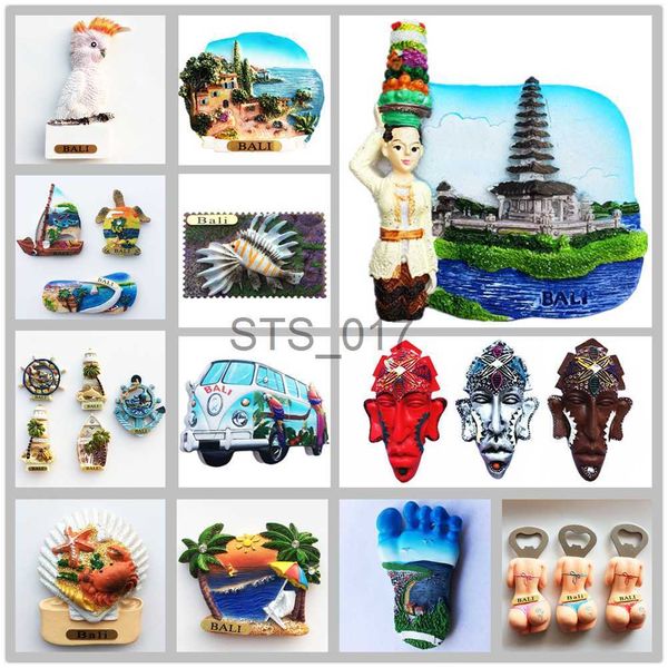 Magneti per il frigo Asia Indonesia Bali Souvenir turistici Magneti per il frigo Articoli decorativi Artigianato Collezione frigorifero Regalo x0731