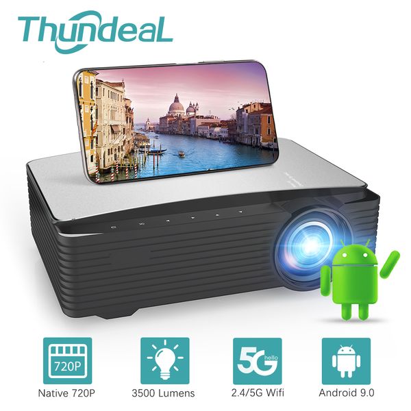 Diğer Elektronik Thundeal YG650 K25 Projektör Tam HD 1080P Büyük Ekran YG650W Android Wifi Beamer 2K 4K 3D Video Taşınabilir Ev Sineması 230731