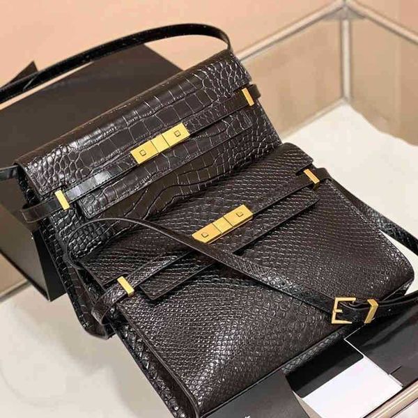 Y Umhängetasche Leder Handtaschen Designer Taschen Frauen Vintage Designer Handtasche Alligator Umhängetasche Einzigartige Messenger Klassische Geldbörsen 0429