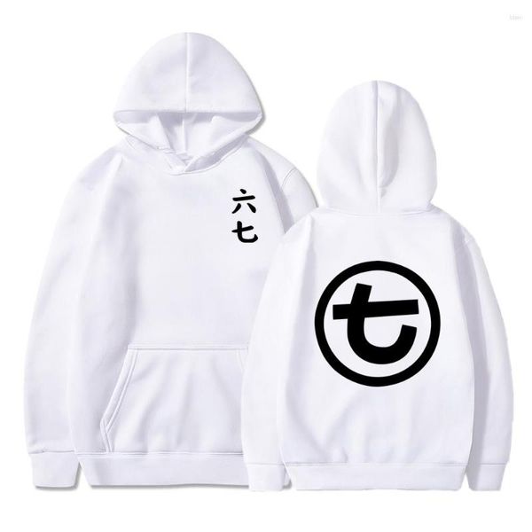 Erkek Hoodies Makas Yedi Hoodie Komik Anime Grafik Baskı Unisex Sweatshirt Sonbahar Kış Sokak Giyim Retro All-Match Sıradan Erkek/Kadın