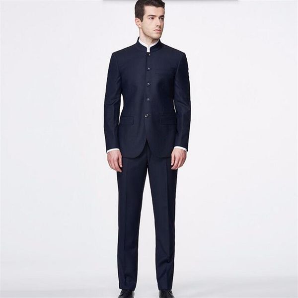 Ternos masculinos feitos sob medida, blazer clássico, gola mandarim, moda, elegância, vestidos feitos sob medida, jaqueta e calça272m