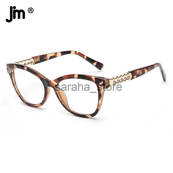 Occhiali da sole JM Progressive Multifocus Occhiali da lettura per donna Cat Eye Blue Light Blocking Reader Black Tortoise J230731