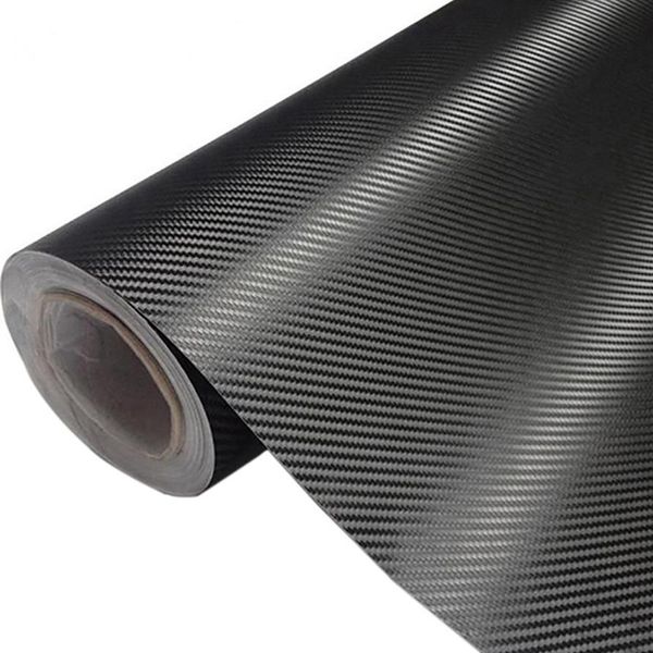 Novo 30 cm x 127 cm Fibra de Carbono 3D Vinil Folha de Envoltório de Carro Rolo Filme Adesivos e decalques para motocicleta Acessórios de estilo de carro Automobil2414