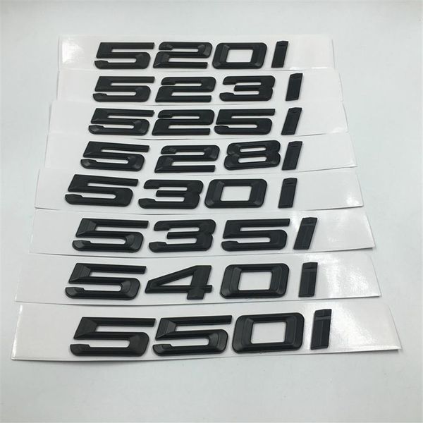 ABS 520i 523i 525i 528i 530i 535i 540i 550i bagagliaio posteriore emblemi distintivo lettere nere per BMW serie 5 E60 E61 F11 Emblem221f