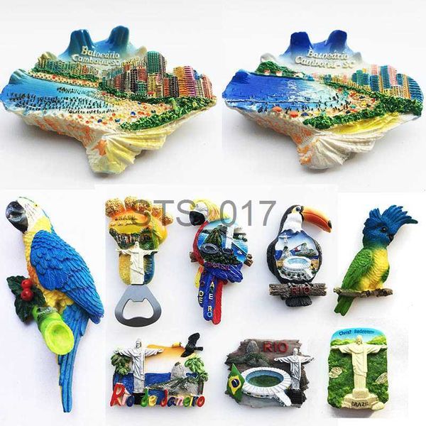 Magneti Frigo Brasile Magneti Frigo Adesivi Balneario Brasil Rio De 3d Resina Adesivi Magnetici Frigorifero Decorazione Domestica Viaggi Regalo Artigianato x0731