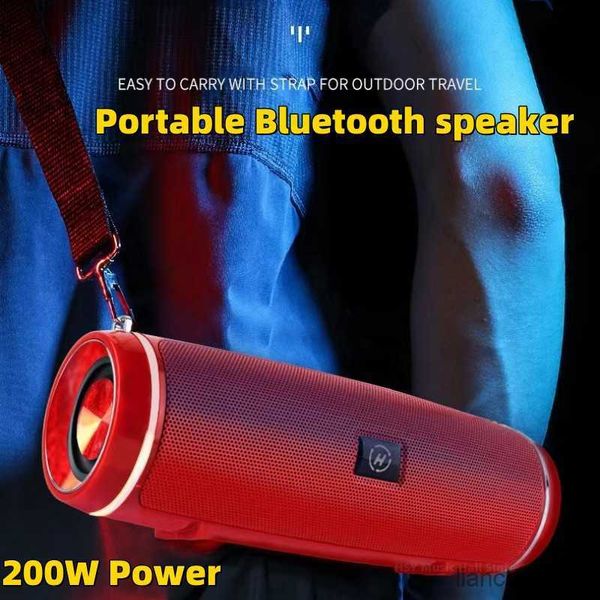 Alto-falantes portáteis Bluetooth de alta potência portátil baixo ao ar livre sem fio áudio surround Bluetooth Prom R230731