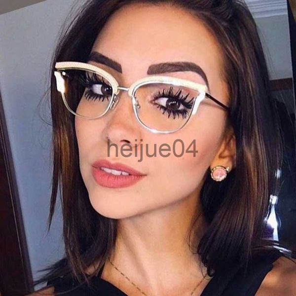 Brillengestell 45530 Damen Vollgoldniet Brillengestelle Männer Frauen Markendesigner Optische Brillen Mode Brillen Computerbrille x0731