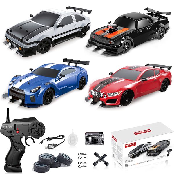 ElectricRC Car RC Drift 1 16 AE86 GTR 18kmh Giocattoli per ragazzi 24G 4WD Veicolo telecomandato Macchina Regali di compleanno di Natale Bambini 230729