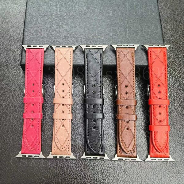 Designer C Watch Band Smart Straps para apple watch band ultra 38mm 40 41mm 42 44mm 45mm 49mm iwatch band series 8 9 4 5 6 7 Strap Leather Bracelet Metal Letter ap watchband