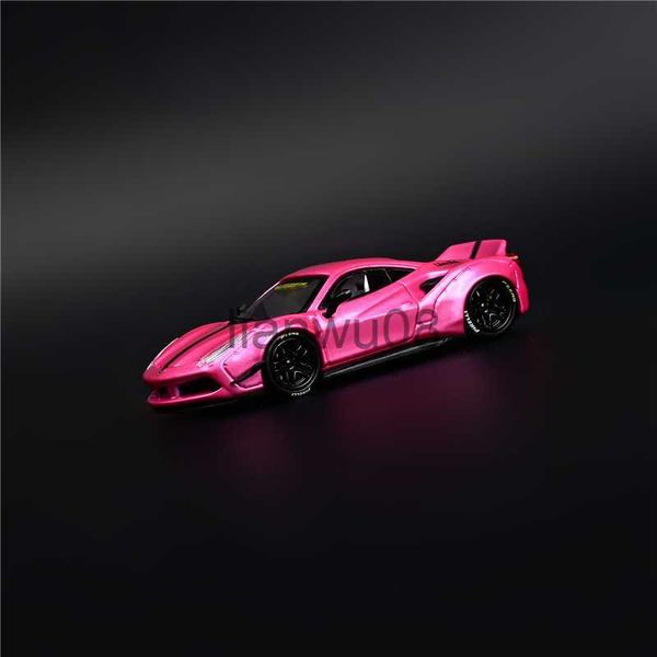 Druckguss-Modellautos CM Modell 164 LBWK 488 GTB Rosa Luxus-Sport-Renn-Supersportwagen Druckguss-Spielzeug Liberty Walk Modellauto Fahrzeug mit Display-Box x0731