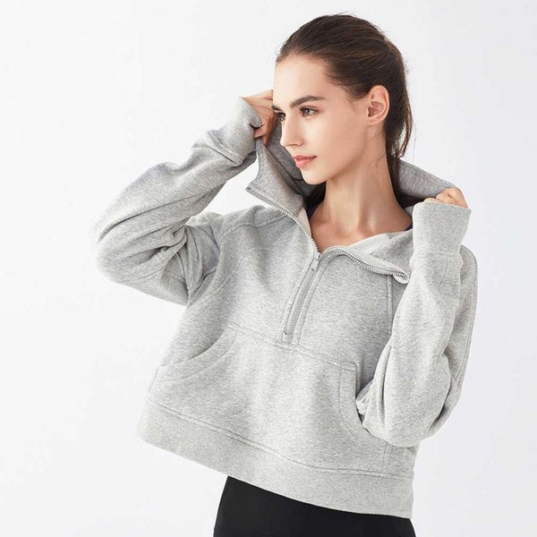 Sportmantel für Damen, halber Reißverschluss, Kapuzenpullover, Yoga-Outfits, Pullover, locker, vielseitig, lässig, Baseball-Anzug, Laufen, Fitness, Yoga, Fitnessstudio, Kleidung, Jacke, Oberteil, atmungsaktiv, design96ess