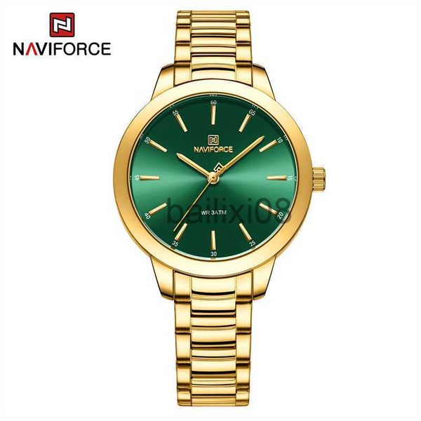 Другие часы Naviforce Brand 2022 Watches for Women Luxury Casual Quartz Clock Ladies Fashion Fashion Fashion Rose Gold Watch Watch J230728