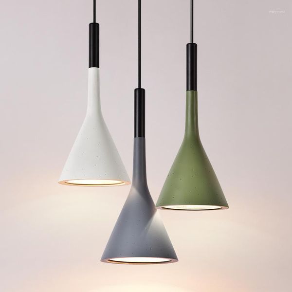 Подвесные лампы скандинавские дизайнерские светильники светодиодные многоцветные минималистские минималистские висящие E27 Edison Bulb Kitchen Loon