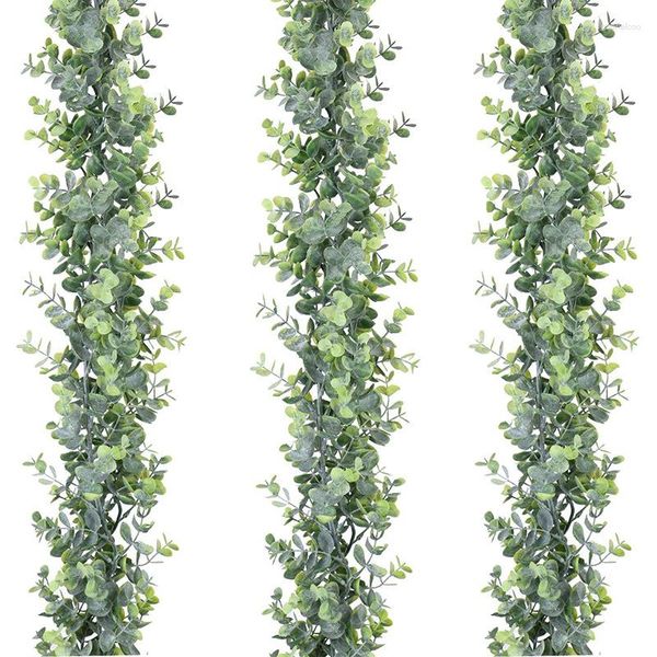 Dekorative Blumen, 1,8 m, künstlicher Eukalyptus, Rattan, Hochzeit, Heimdekoration, Geldblatt, Gras, Hintergrund, gewölbte Wand