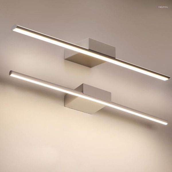 Candeeiros de parede Nordic Minimalism Led Lâmpada branca/preta Luminárias de metal Espelho de banheiro Luzes de decoração de banheiro Arandela