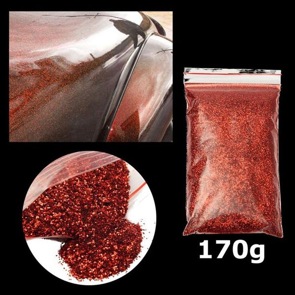 Gold Black Blue Shiny Metal Flake per Car Auto 170g PET 0 4mm Silver Red Glitter Bike Paint Additive Decor Power259A