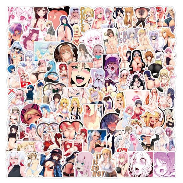 Autoaufkleber 10 50 100 Stück Sexy Hentai Waifu Aufkleber Anime Pinup Girl Graffiti Vinyl Aufkleber für Laptop Gitarre Telefon Fall Wand Adul233I